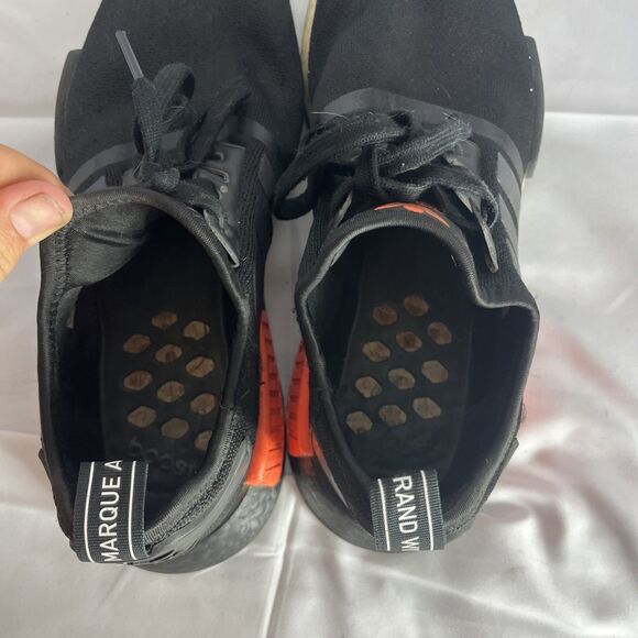Adidas Men's NMD R1 Iridescent FW0185 Running Shoes Black Solar Orange SZ 9 - Picture 8 of 10